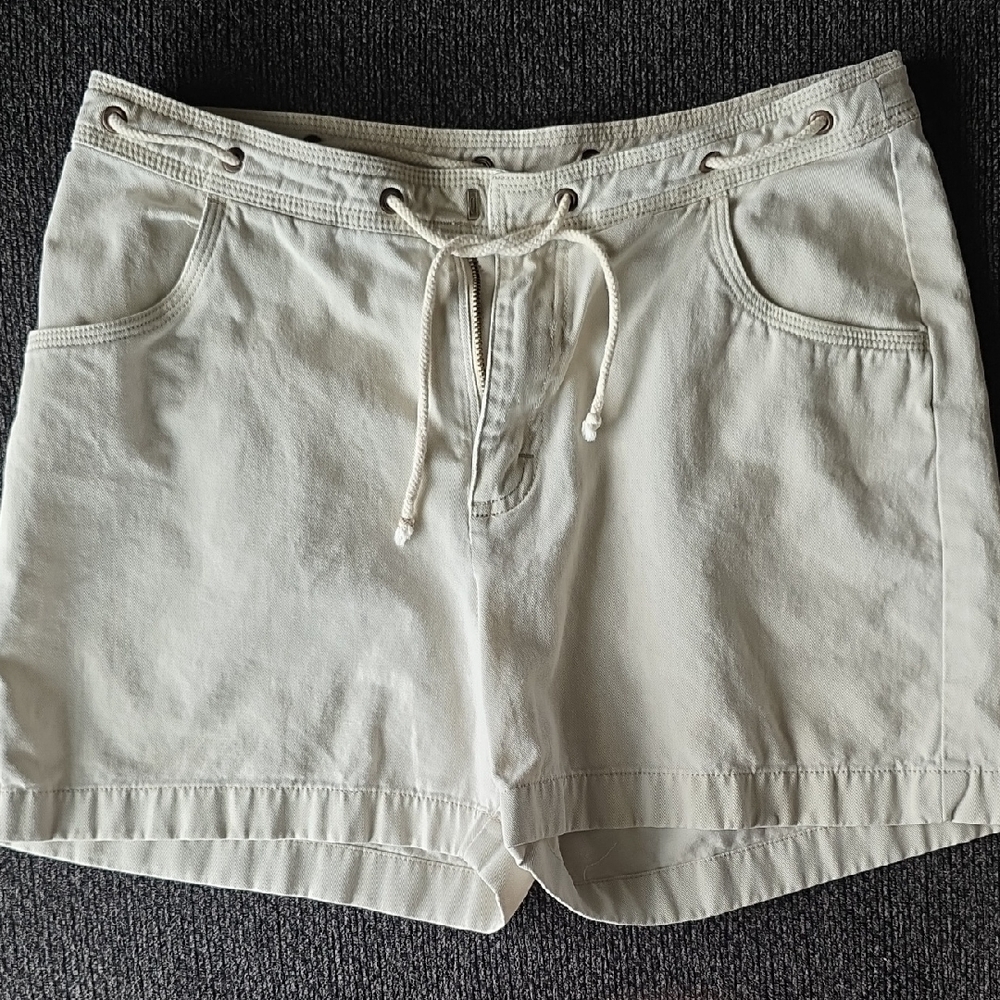 Vintage Riders Khaki Womens Shorts Hook And Tie Size 8M